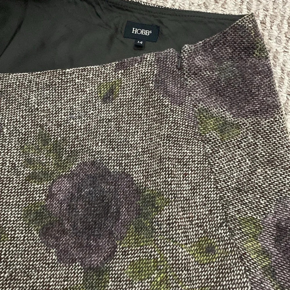 Hobbs Womens Tweed Wool Blend Trumpet Skirt Size 14 - Picture 6 of 9